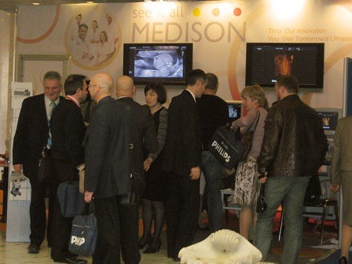 Стенд компании Medison на конгрессе ISUOG, Санкт-Петербург, 2008 г.