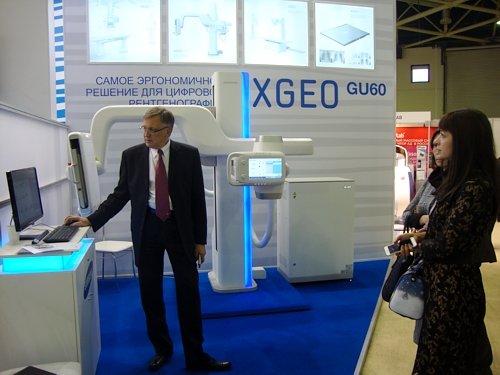 Аппарат цифровой рентгенографии XGEO GU60 - демонстрацию оборудования проводит Корначев Алексей Львович